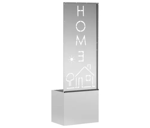 Dārza Stādītājs Ar Dekoratīvu Paneli Sudraba 50 X 140 Cm Vidaxl