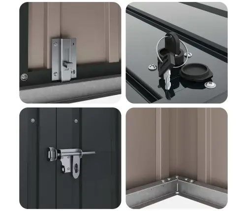 Sodo Saugojimo Dėžė Juoda 101,5 X 82 X 100 Cm Plienas