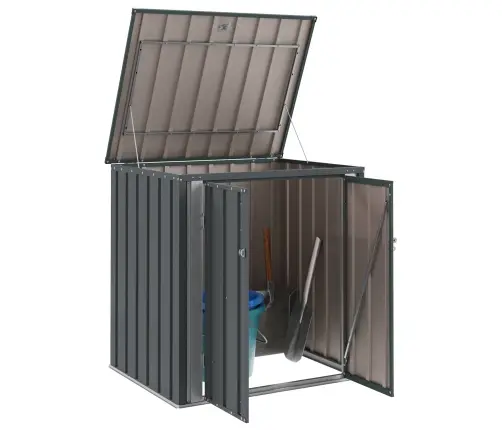 Sodo Saugojimo Dėžė Juoda 101,5 X 82 X 100 Cm Plienas