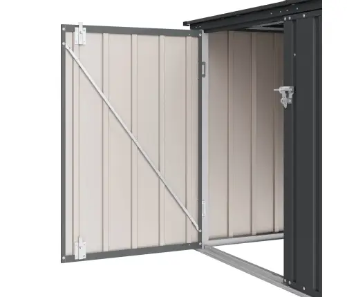 Dārza Uzglabāšanas Kaste Melna 151,5 X 82 X 110,5 Cm Tērauds Vidaxl