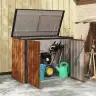 Dārza Uzglabāšanas Kaste Brūna 151,5 X 82 X 110,5 Cm Tērauds Vidaxl