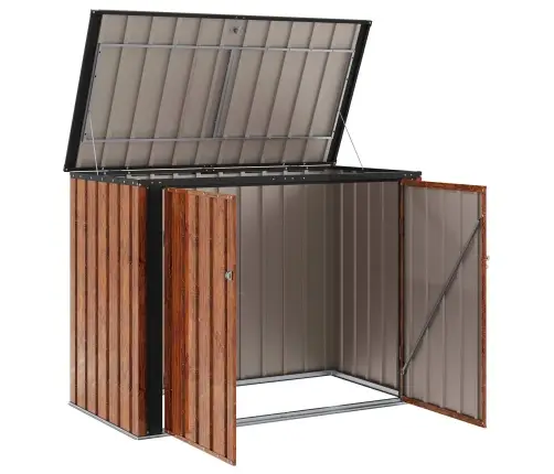 Dārza Uzglabāšanas Kaste Brūna 151,5 X 82 X 110,5 Cm Tērauds Vidaxl