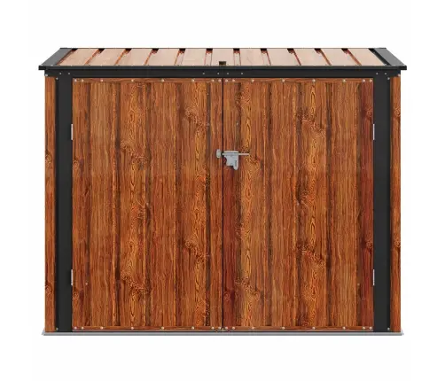 Dārza Uzglabāšanas Kaste Brūna 151,5 X 82 X 110,5 Cm Tērauds Vidaxl