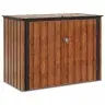 Dārza Uzglabāšanas Kaste Brūna 151,5 X 82 X 110,5 Cm Tērauds Vidaxl