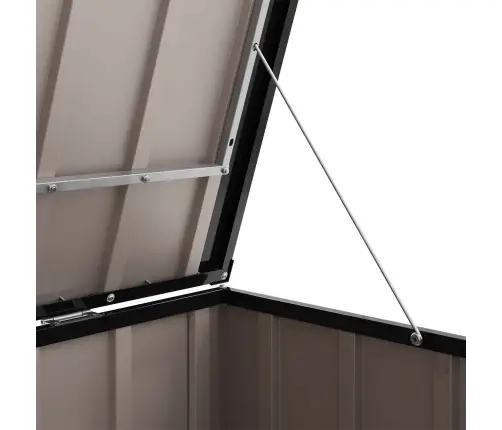 Dārza Uzglabāšanas Kaste Melna 214 X 82 X 132 Cm Tērauds Vidaxl