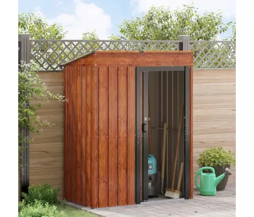 Dārza Šķūņi Brūna 137 X 81 X 180 Cm Metāls Vidaxl