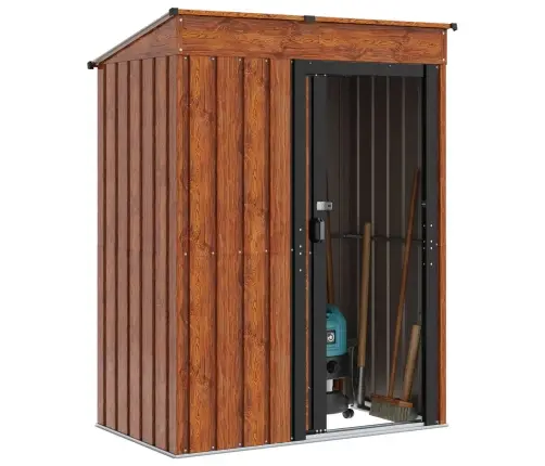 Dārza Šķūņi Brūna 137 X 81 X 180 Cm Metāls Vidaxl