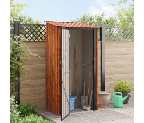 Dārza Šķūņi Brūna 103 X 74 X 200 Cm Metāls Vidaxl