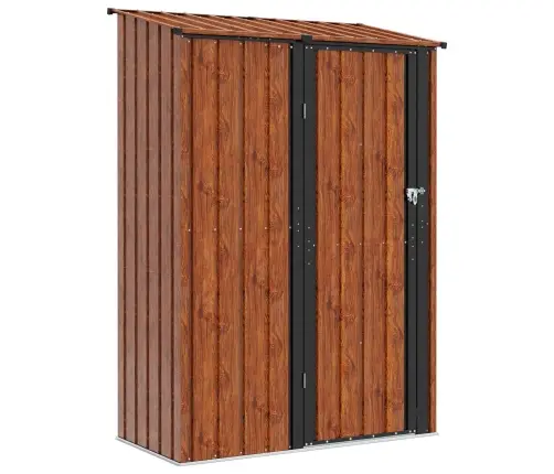 Dārza Šķūņi Brūna 140,5 X 74 X 200 Cm Metāls Vidaxl