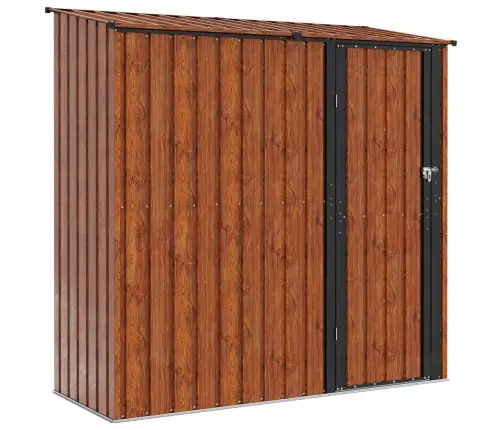 Dārza Šķūņi Brūna 203 X 85,5 X 200 Cm Metāls Vidaxl