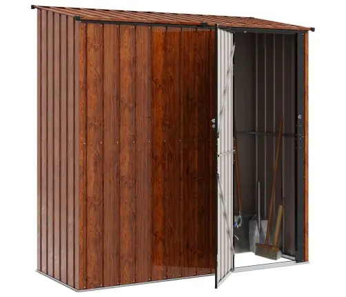 Dārza Šķūņi Brūna 203 X 85,5 X 200 Cm Metāls Vidaxl