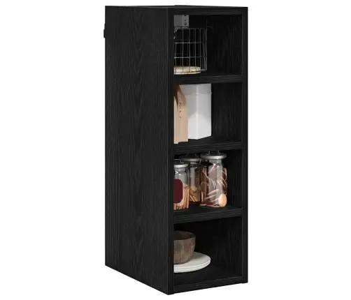 Piekarams Skapītis Riga Melns Ozols 20 X 29,5 X 60 Cm Vidaxl
