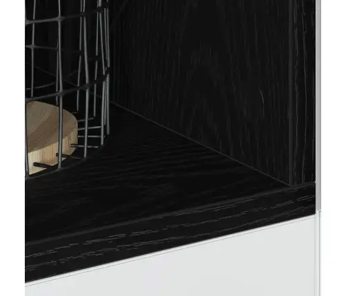 Virtuves Pamatstāvs Riga Melns Ozols 30 X 44,5 X 81,5 Cm Vidaxl