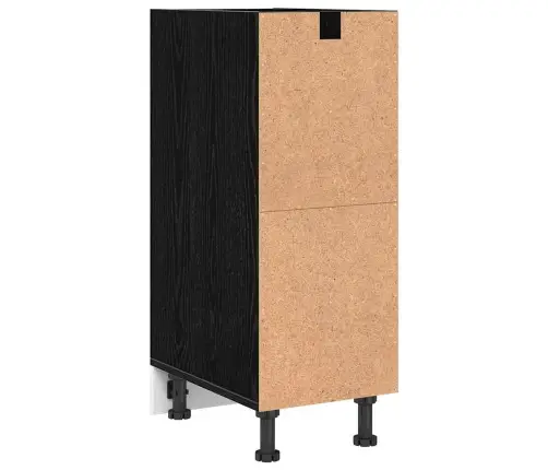 Virtuves Pamatstāvs Riga Melns Ozols 30 X 44,5 X 81,5 Cm Vidaxl