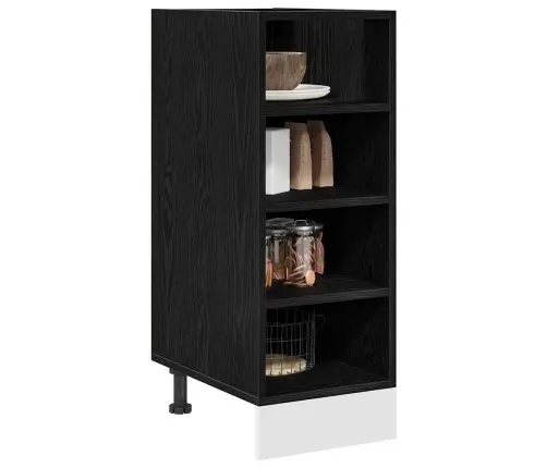 Virtuves Pamatstāvs Riga Melns Ozols 30 X 44,5 X 81,5 Cm Vidaxl