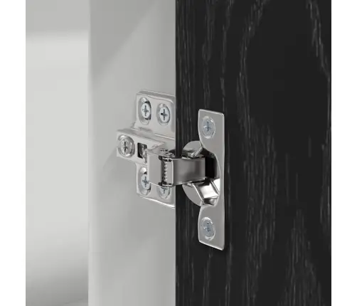 Virtuves Stūra Bāzes Skapis Riga Melns Ozols 86 X 46 X 81,5 Cm Vidaxl