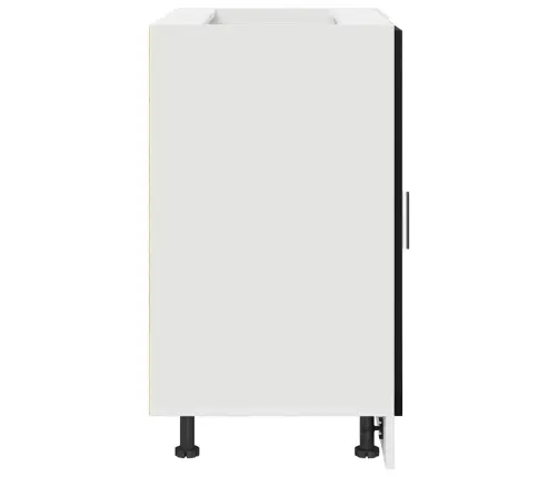 Virtuves Stūra Bāzes Skapis Riga Melns Ozols 86 X 46 X 81,5 Cm Vidaxl