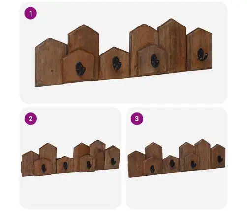 Vezums Brūna 48 X 8 X 15 Cm Cieta Mahagona Koks Vidaxl