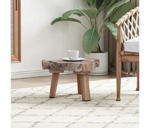 Naktsgaldiņš Brūna 40 X 40 X 25 Cm Cietais Atjaunotais Koks Vidaxl