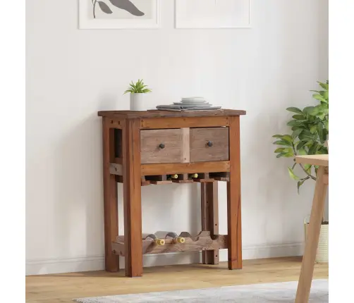 Plakans Brūna 60 X 30 X 70 Cm Cietais Atjaunotais Koks Vidaxl