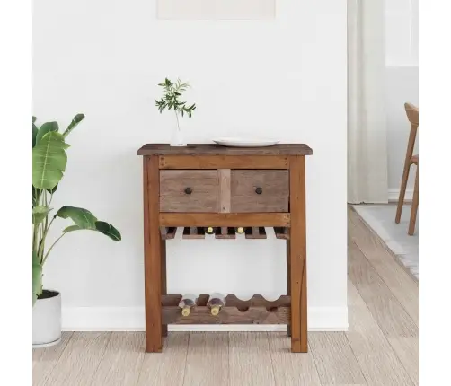 Plakans Brūna 60 X 30 X 70 Cm Cietais Atjaunotais Koks Vidaxl