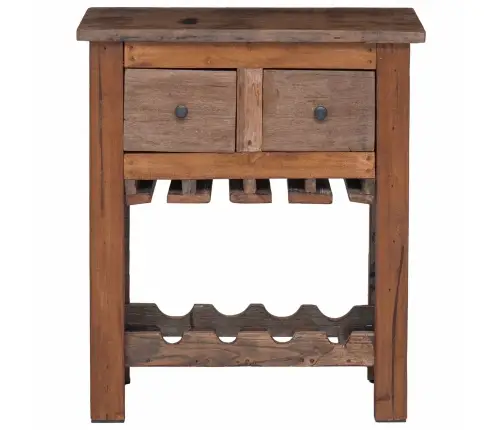 Plakans Brūna 60 X 30 X 70 Cm Cietais Atjaunotais Koks Vidaxl