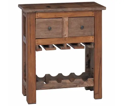 Plakans Brūna 60 X 30 X 70 Cm Cietais Atjaunotais Koks Vidaxl