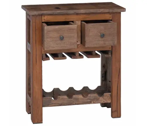 Plakans Brūna 60 X 30 X 70 Cm Cietais Atjaunotais Koks Vidaxl