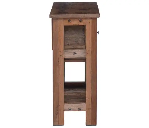 Plakans Brūna 60 X 30 X 70 Cm Cietais Atjaunotais Koks Vidaxl