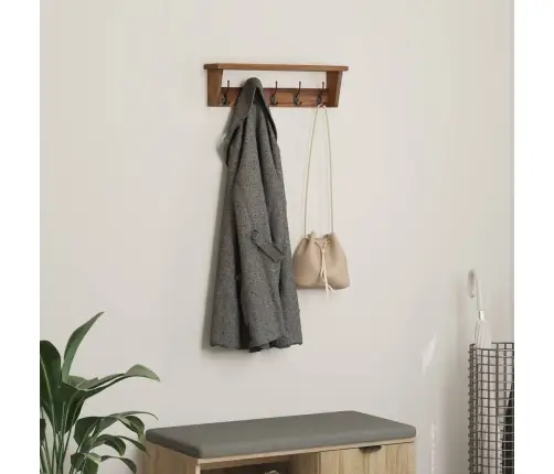 Vezums Brūna 50 X 10 X 14 Cm Cieta Mahagona Koks Vidaxl