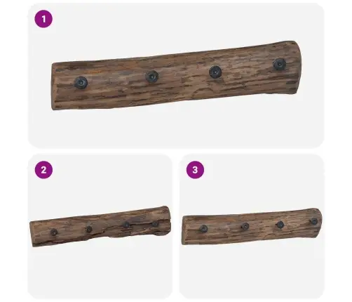 Pakaba Ruda 50 X 8 X 12 Cm Kietas Atkurtas Medis