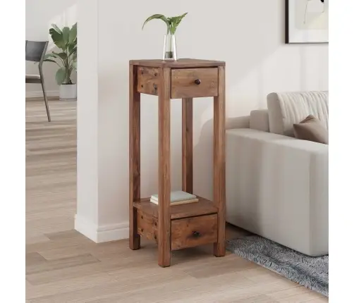 Augalų Stovas Su Stalčių Ruda 30 X 30 X 80 Cm Mahogany Medis