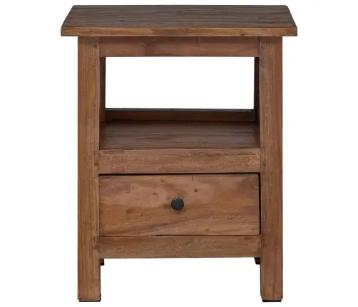 Naktsgaldiņš Brūna 41 X 30 X 50 Cm Cieta Mahagona Koks Vidaxl