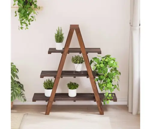 Salokāms Plaukts Ar Plauktu Brūna 79.5 X 35 X 112 Cm Vidaxl