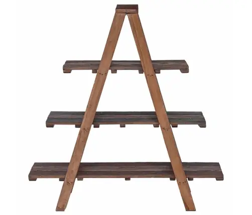 Salokāms Plaukts Ar Plauktu Brūna 79.5 X 35 X 112 Cm Vidaxl