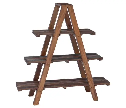 Salokāms Plaukts Ar Plauktu Brūna 79.5 X 35 X 112 Cm Vidaxl