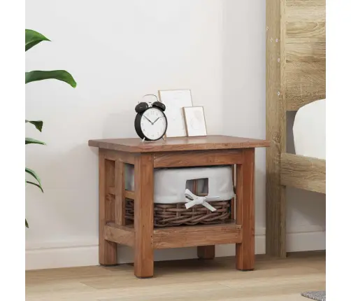 Šoninis Stalas Ruda Raudonmedžio Medienos Masyvas