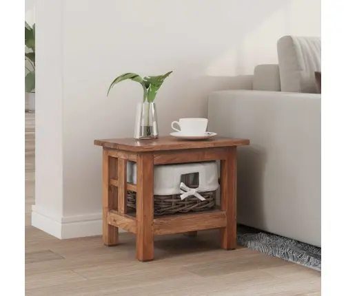 Šoninis Stalas Ruda Raudonmedžio Medienos Masyvas