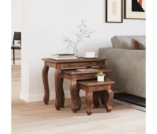 Pesunõudepakk 3 Pcs Pruun Mahagonipuit