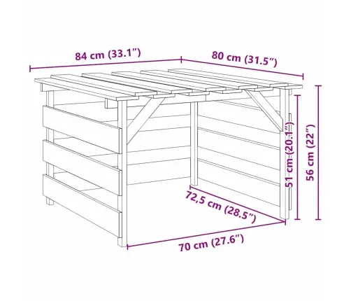 Žoliapjovės Garažas Ruda 84 X 80 X 56 Cm