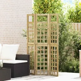 Privātuma Ekrāns Medus Brūns 121 X 180 Cm Cieta Priede Vidaxl