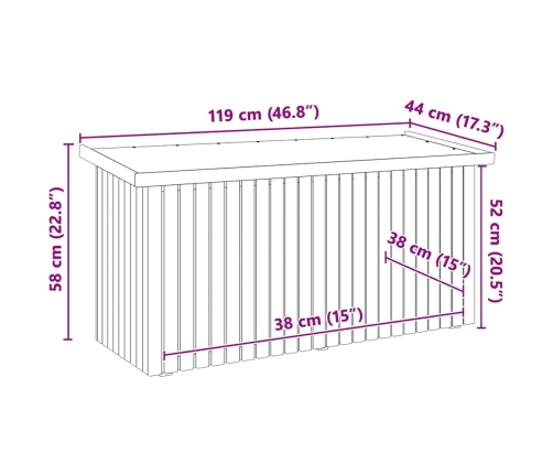 Aia Salvestuskast Pruun 119 X 44 X 58.5 Cm Immutatud Kuusk