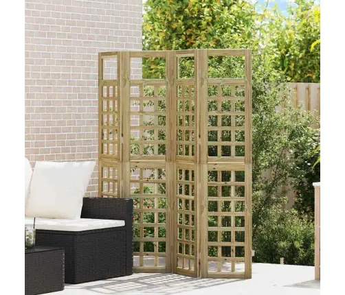 Āra Privātuma Ekrāns – 4 Paneļi, Apstrādāta Priede Vidaxl