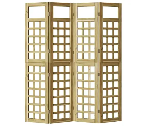 Āra Privātuma Ekrāns – 4 Paneļi, Apstrādāta Priede Vidaxl