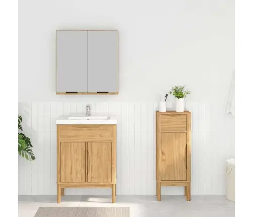 Vannitoa Mööbleset Floro 2 Pcs Vahapruun Kindel Männipuidust