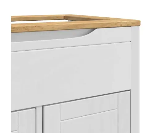 Vannas Istabas Mēbeļu Komplekts 2 Pcs Balts Ciets Priedes Koks Vidaxl