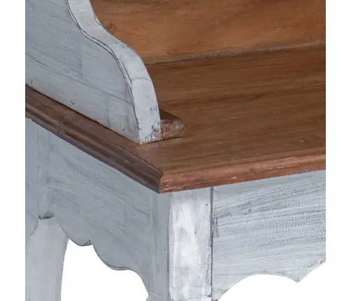 Galds Ar Atvilktni Balts 80 X 40 X 92 Cm Cieta Mahagona Koks Vidaxl