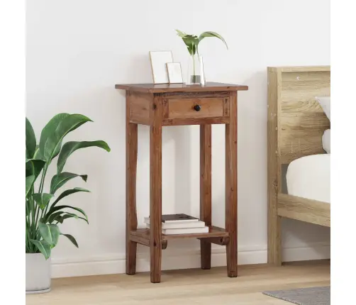 Augu Statīvs Ar Atvilktni Brūna 34 X 25 X 52 Cm Mahagona Koks Vidaxl