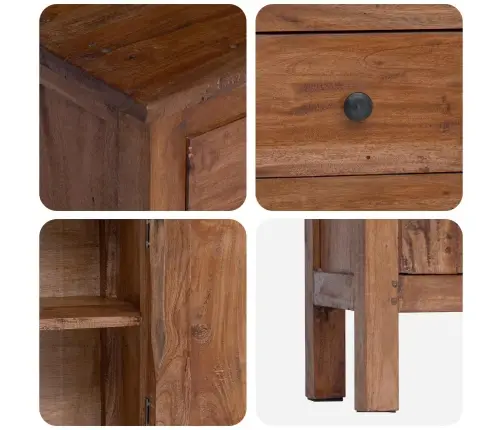 Augalų Stovas Su Stalčių Ruda 36 X 25 X 80 Cm Mahogany Medis