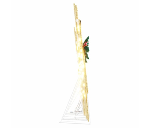 Led Ziemeļbrieži 5 Pcs Zelts Audums Vidaxl